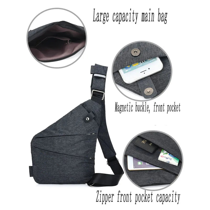 Anti-Theft Messenger Bag Shoulder Bags for Men and Women