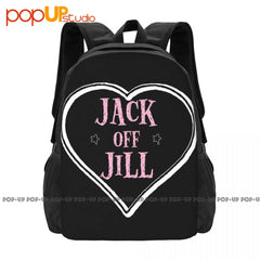 Jack Off Jill Band Heart Backpack Large Capacity Bookbag Eco Friendly