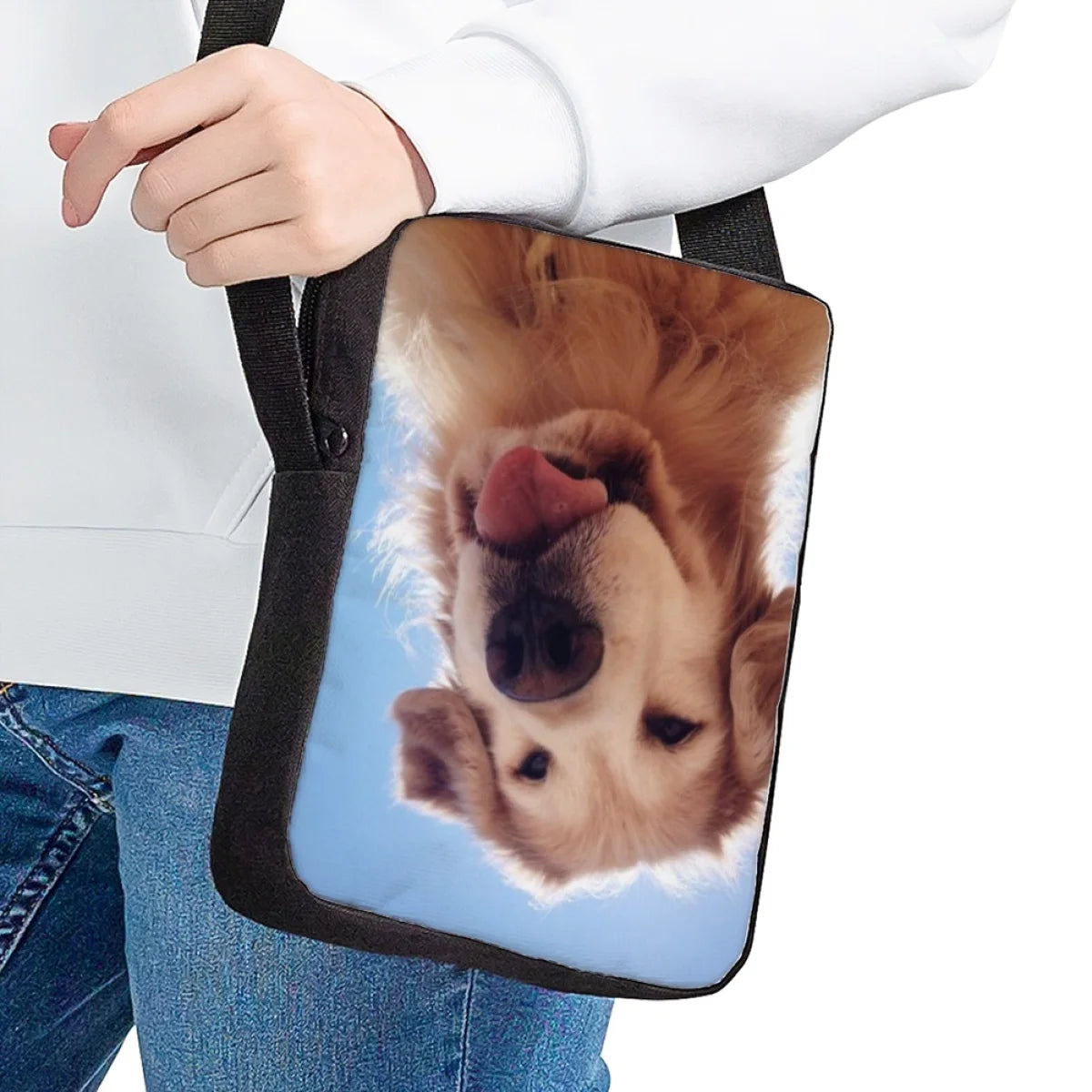 3D Puppy Pattern Crossbody Bags for Boys Lunch Bag School Children