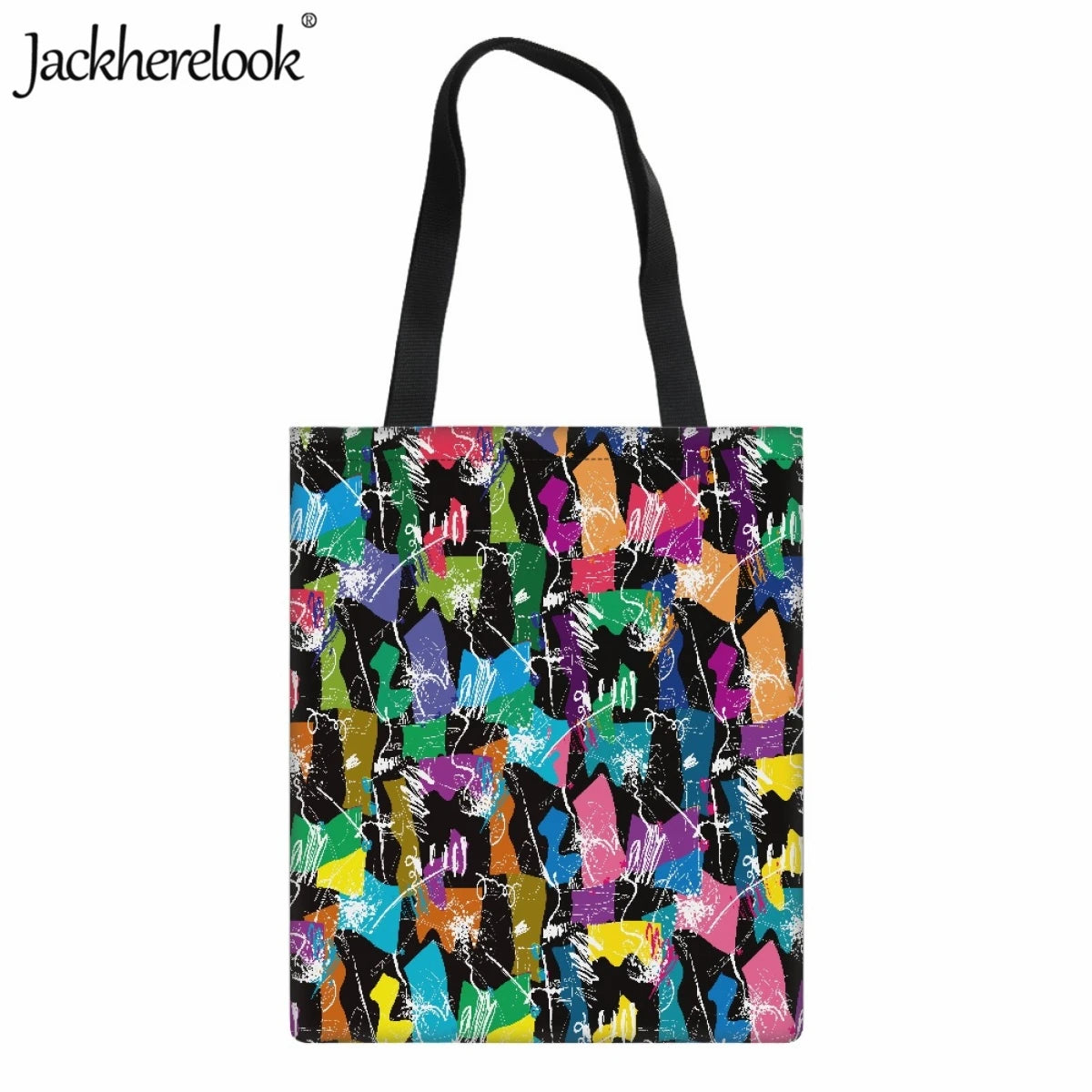 Geometric Art Graffiti Women's Shoulder Bag Canvas Handbag