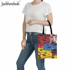 Geometric Art Graffiti Women's Shoulder Bag Canvas Handbag