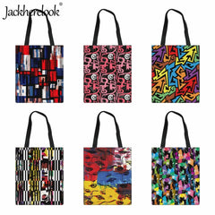 Geometric Art Graffiti Women's Shoulder Bag Canvas Handbag