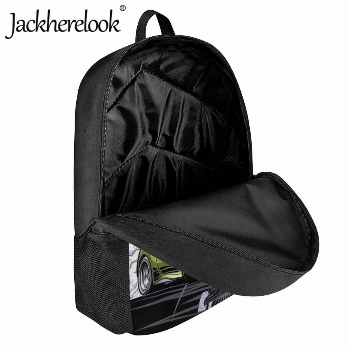 Jackherelook Racing Car Print Kids Backpack