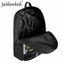 Jackherelook Racing Car Print Kids Backpack