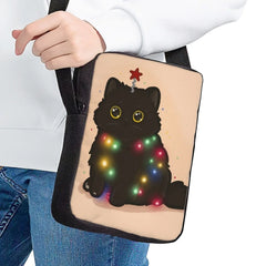 Children Girl Crossbody Bag Cartoon Kitten Illustration School Travel Shoulder B
