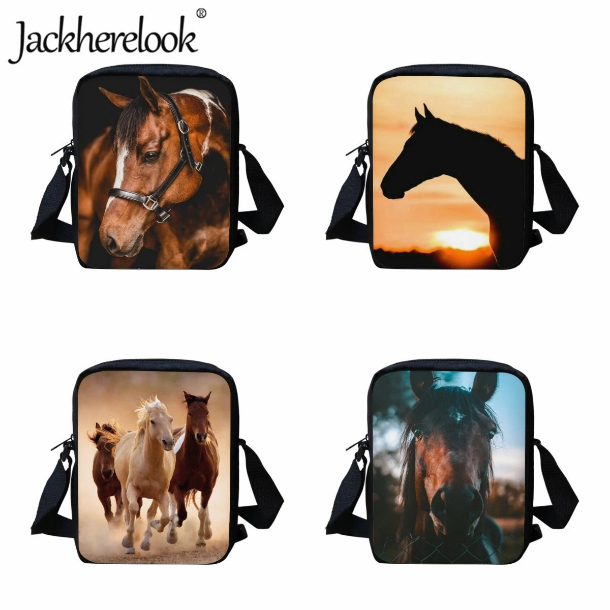 Jackherelook Children Horse Print Crossbody Bag
