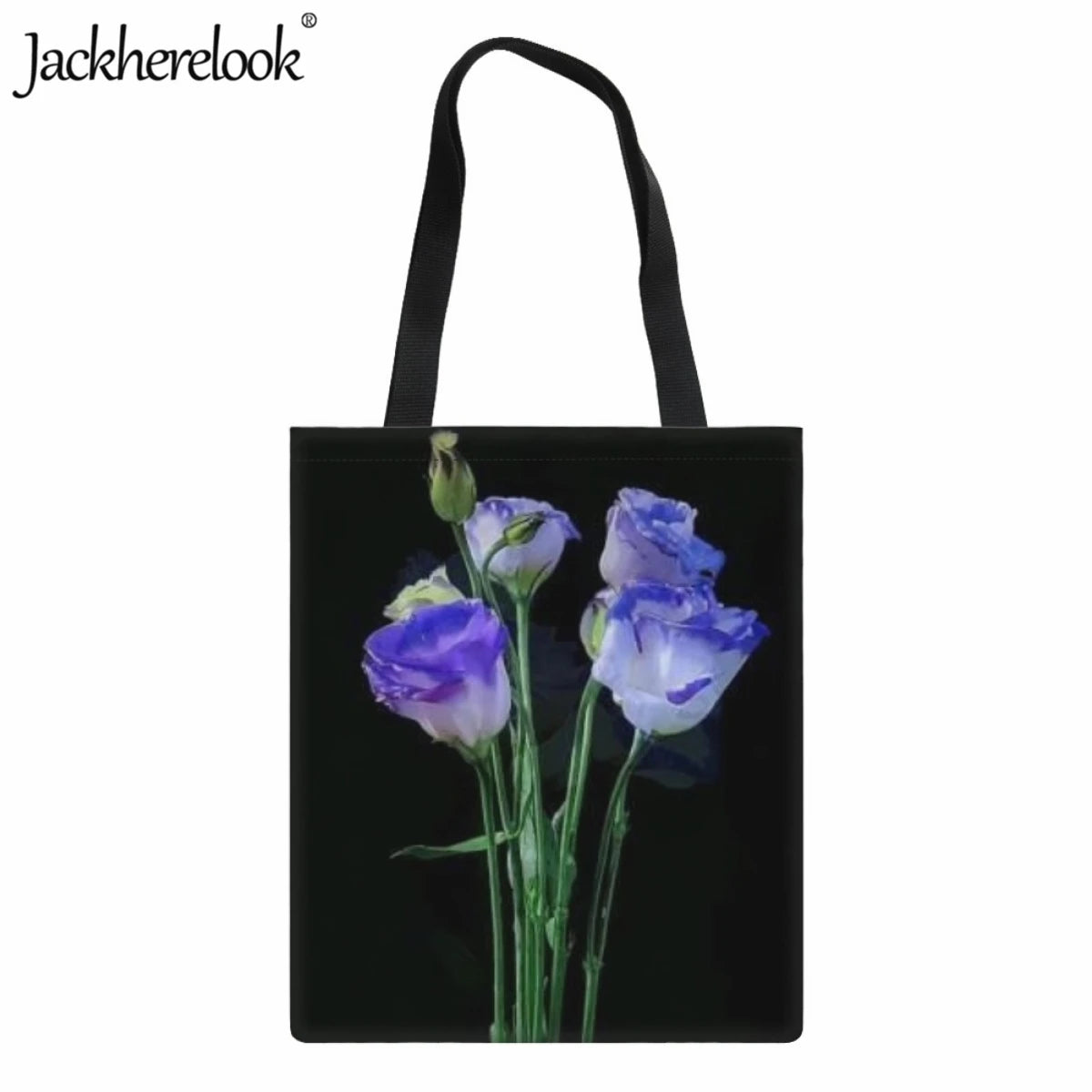 Flower Pattern Print Shoulder Bag Large Capacity Canvas Bag