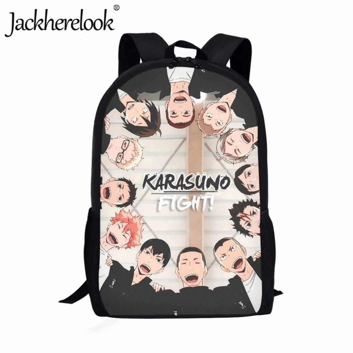 Jackherelook Haikyuu Anime Backpack for School Boys Teens Large Capacity Travel