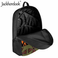 Tribal Totem Print School Backpack for Boy Girl