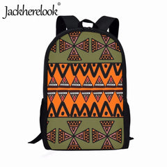 Tribal Totem Print School Backpack for Boy Girl