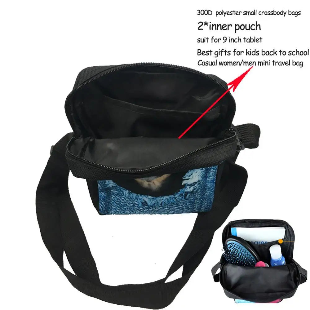 Horse Pattern Printing Lunch Bag for Children Shoulder Bag