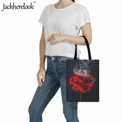 Women's Shoulder Bag Casual Rose Pattern Practical Travel Shopping Bag
