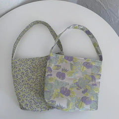 Floral Jacquard Women Shoulder Bag Retro Style Single Shoulder Messenger Handbag