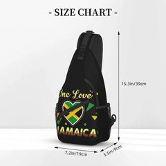 Jamaica Flag Sling Bag Crossbody Backpack Jamaican Travel Hiking