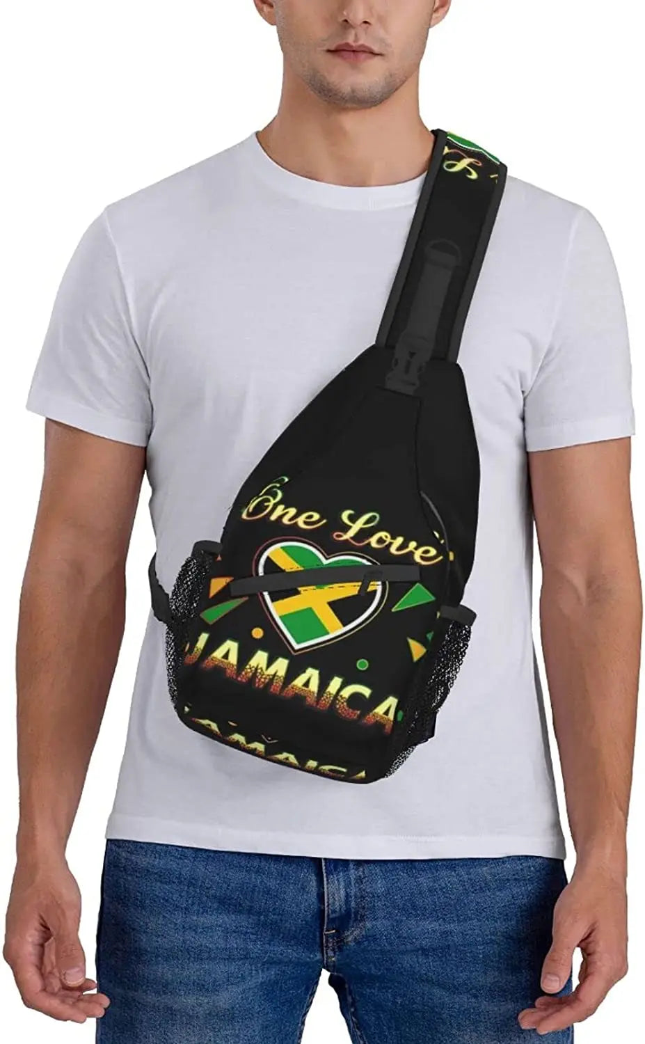 Jamaica Flag Sling Bag Crossbody Backpack Jamaican Travel Hiking