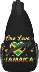 Jamaica Flag Sling Bag Crossbody Backpack Jamaican Travel Hiking