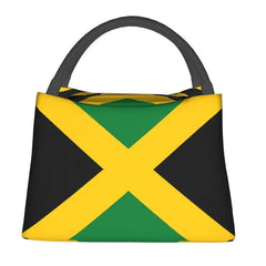 Jamaican Flag Insulated Lunch Bag Women Patriotism Reusable Lunch Tote