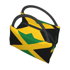 Jamaican Flag Insulated Lunch Bag Women Patriotism Reusable Lunch Tote