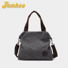 Jamhoo Shoulder Bag Canvas Women Handbags Bucket Floral Tote Crossbody Bag