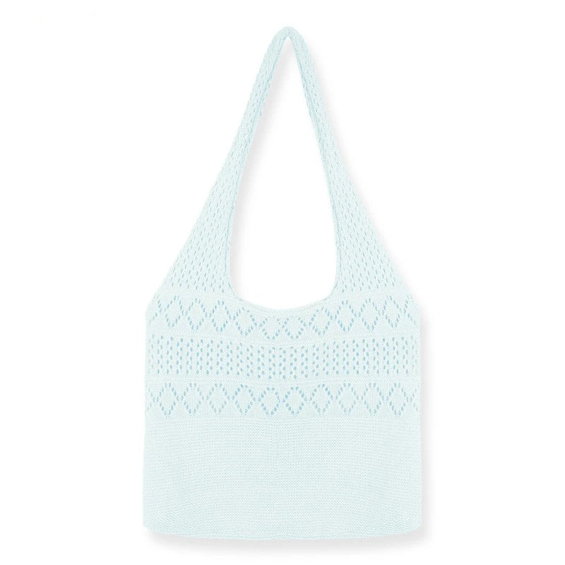Jamhoo Women Hollow Woven Shoulder Bags Knitting Handbags Large Capacity
