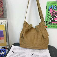Japan & Korea Canvas Totes for Women 100% Cotton Fabric Casual Handbags