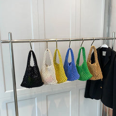 Japanese & Korean Knitted Braid Handbag Crochet Art Shoulder Tote Bag
