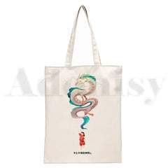 Japan Anime Spirited Away Hayao Handbag Women Canvas Bag