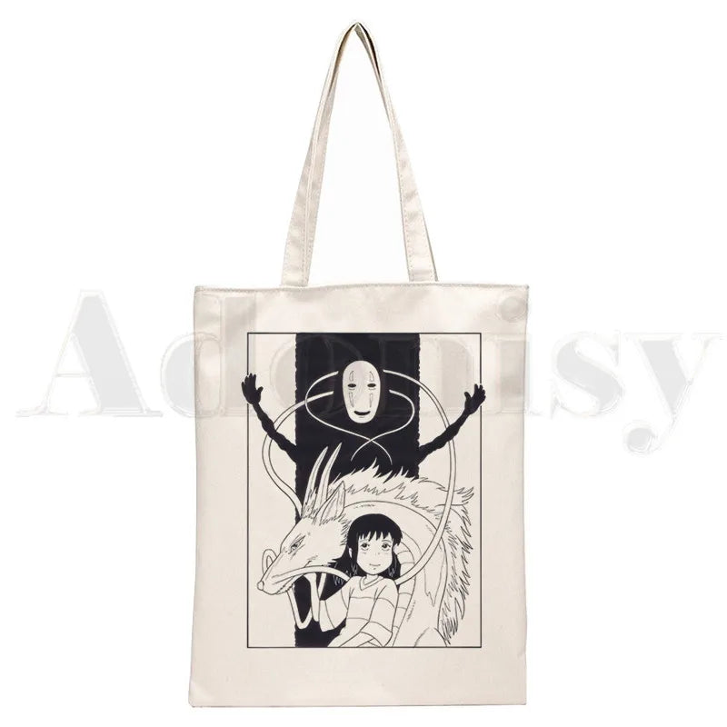 Japan Anime Spirited Away Hayao Handbag Women Canvas Bag