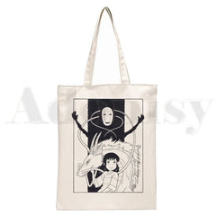 Japan Anime Spirited Away Hayao Handbag Women Canvas Bag