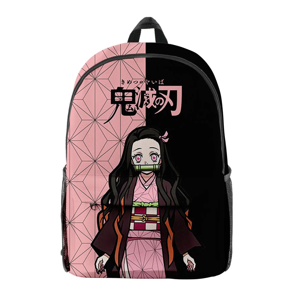 Anime Demon Slayer Backpack Children Schoolbag Kimetsu No Yaiba Tomioka Giyuu