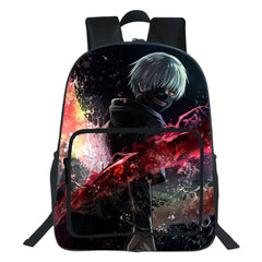 Japan Anime Tokyo Ghoul Backpack Boy Girl Bag Cartoon Double-layer Travel Bag