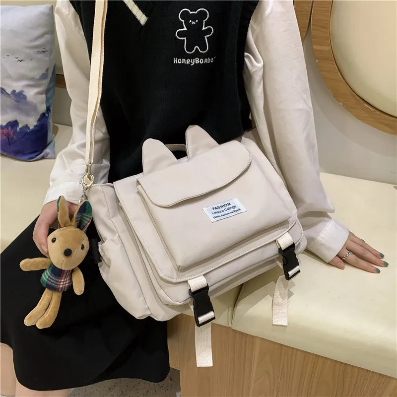 Japan Style Women Shoulder Messenger Bag Waterproof Nylon Crossbody Bag