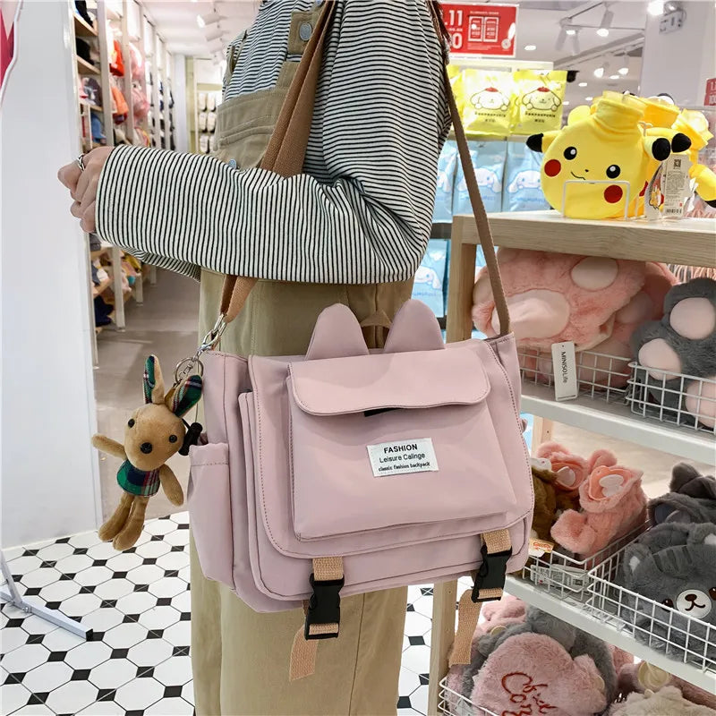 Japan Style Women Shoulder Messenger Bag Waterproof Nylon Crossbody Bag