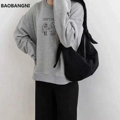 Japanese Style Canvas Bow Crossbody Bag for Women