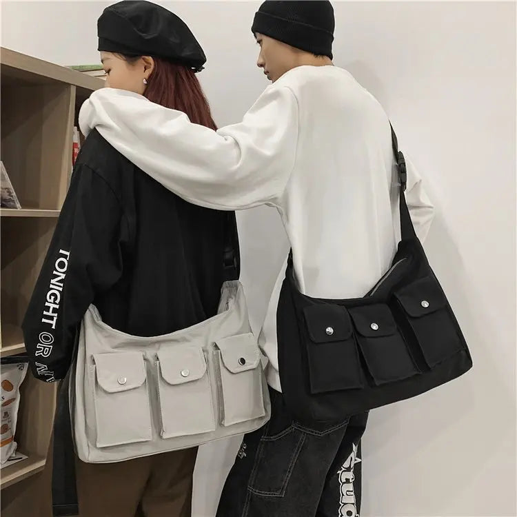 Japan Style Waterproof Nylon Crossbody Bag Large Capacity Travel Purse