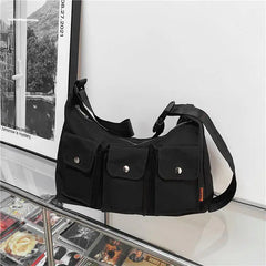 Japan Style Waterproof Nylon Crossbody Bag Large Capacity Travel Purse
