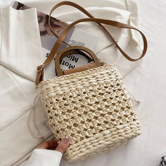 Japan and South Korea Women's Straw Shoulder Bag