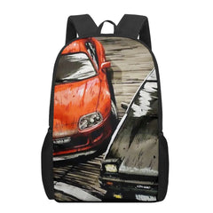 Japan Initial D 3D Print School Backpack Kids Bag Kindergarten