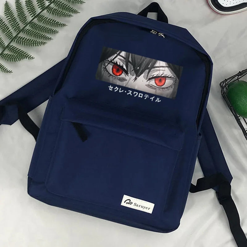 Japanese Anime Clover Funny Cartoon Schoolbag Backpack Teenagers