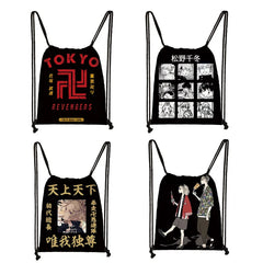 Japanese Anime Drawstring Bag Tokyo Revengers Backpack for Kids