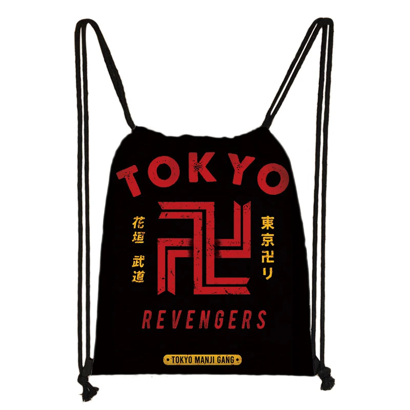 Japanese Anime Drawstring Bag Tokyo Revengers Backpack for Kids