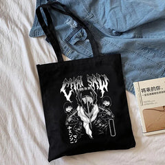 Chainsaw Man Anime Manga Tote Bag Hip Hop Style Women Harajuku Shopping Bag