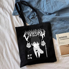Chainsaw Man Anime Manga Tote Bag Hip Hop Style Women Harajuku Shopping Bag