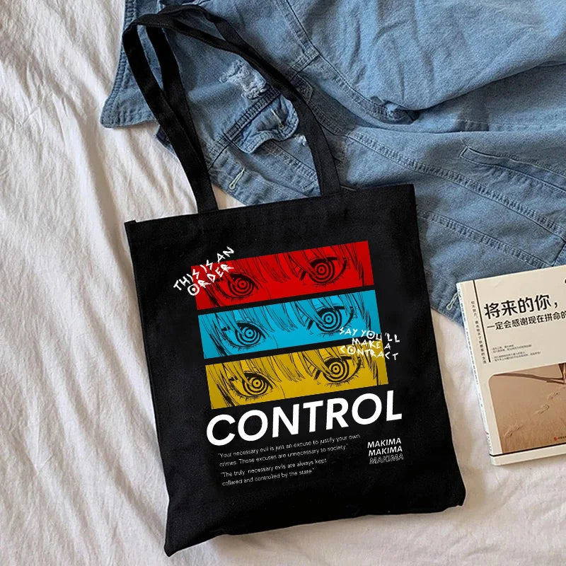 Chainsaw Man Anime Manga Tote Bag Hip Hop Style Women Harajuku Shopping Bag
