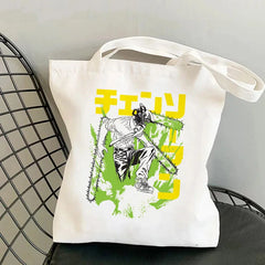 Chainsaw Man Anime Manga Tote Bag Hip Hop Style Women Harajuku Shopping Bag