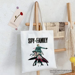 SPYFAMILY Tote Bag Harajuku Spy x Family Canvas Anya Smug