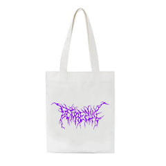 Japanese Anime Women Shoulder Bag Harajuku Canvas Bag Gothic Dark Vintage