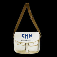Japanese Canvas Diagonal Cross Bag Youth Casual Version Men Large Capacity