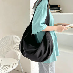 Japanese Canvas Shoulder Bag for Women Casual Messenger Crossbody Handbag