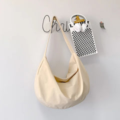 Japanese Canvas Shoulder Bag for Women Casual Messenger Crossbody Handbag